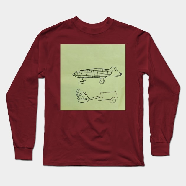 Corn Dog/ Catapult Long Sleeve T-Shirt by CINEMA 911